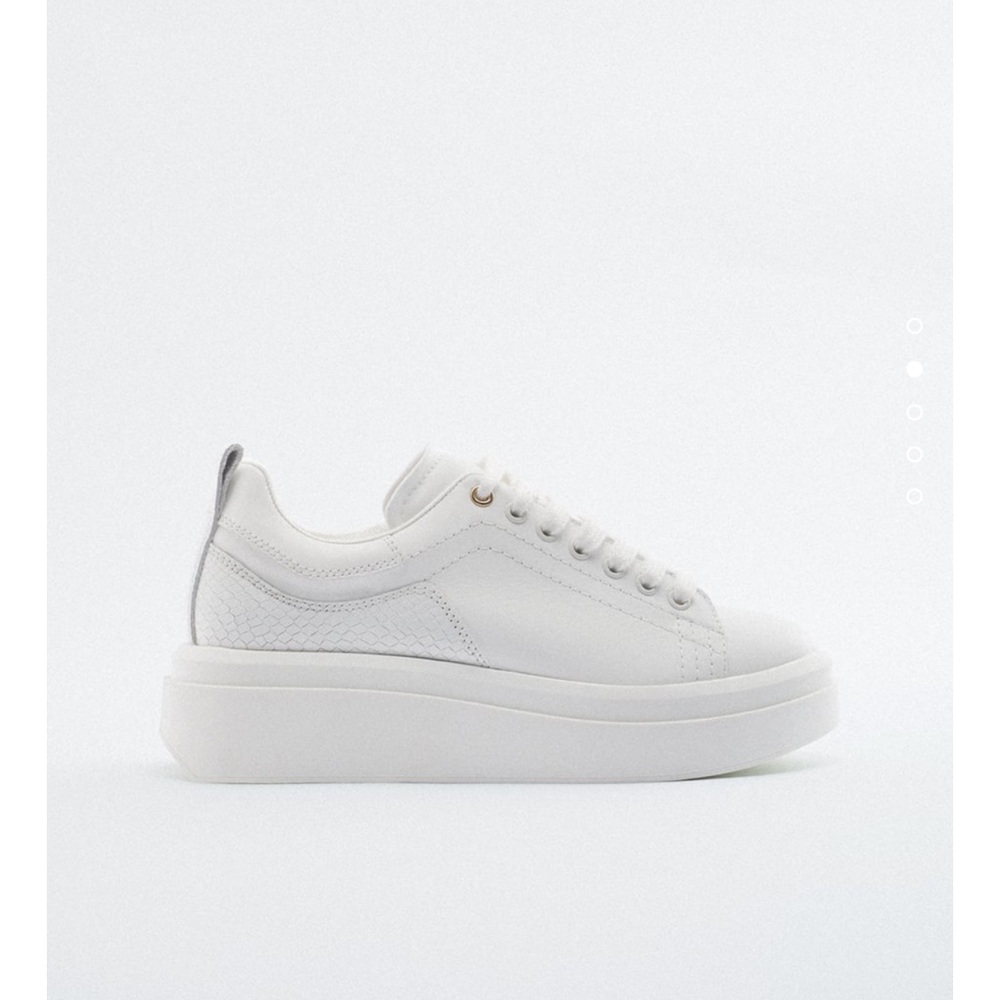 Zara White Platform Sneakers